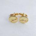 CUSTOM ROUND ARABIC NAME CUFFLINKS
