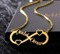 Customize Double Name infinity sign Necklace