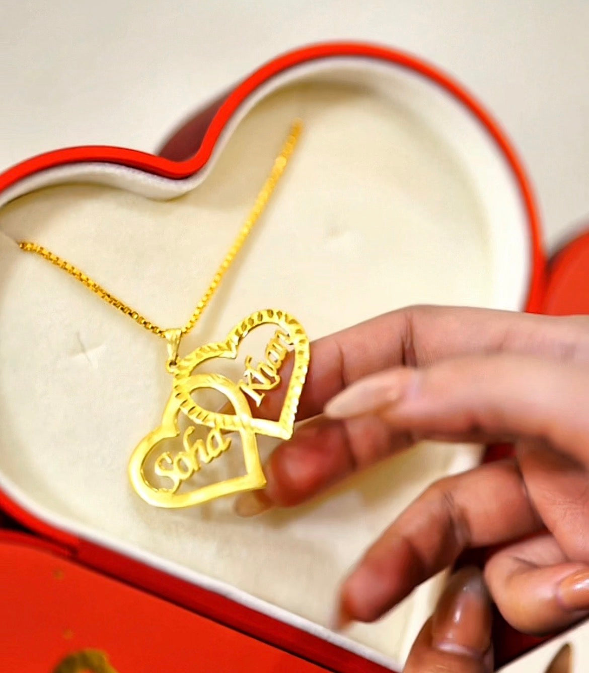 Double Heart Customized Necklace | 2026 Latest Design