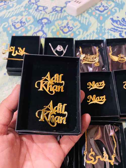 Customize Urdu & English Name Cufflinks
